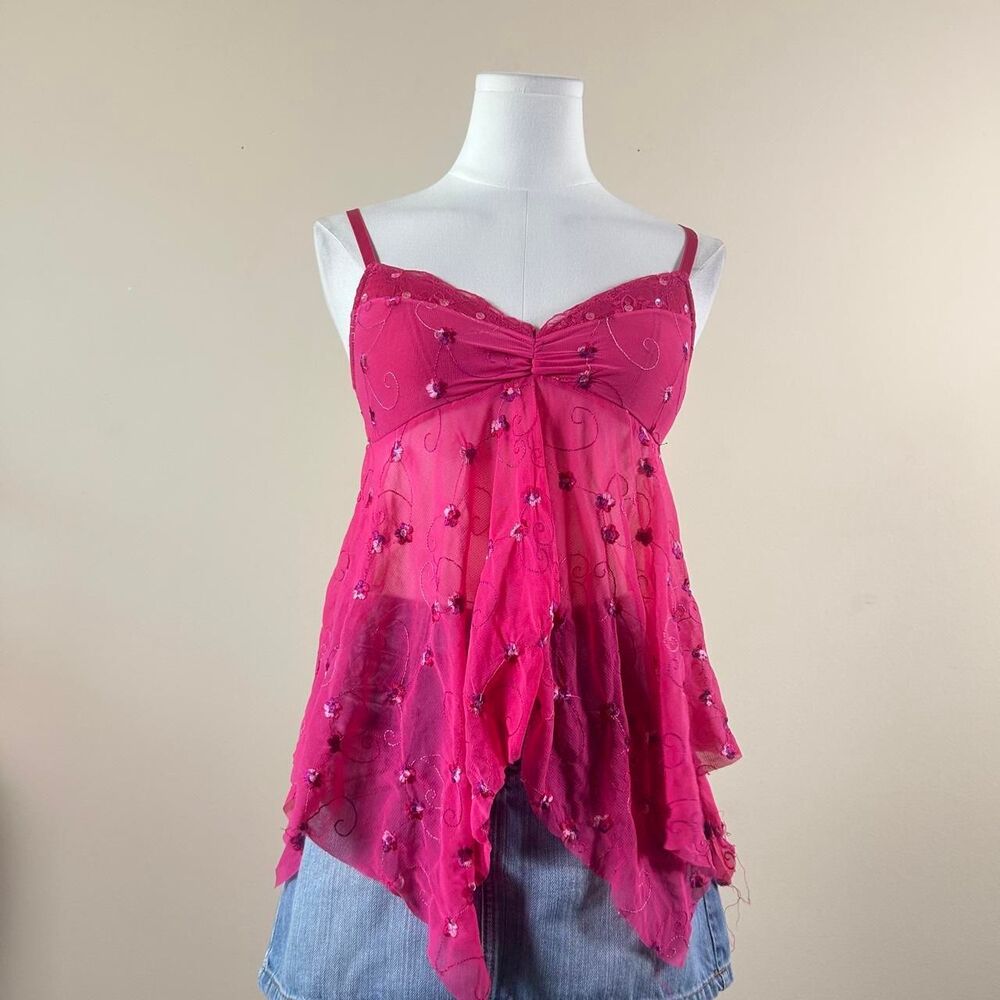 Victoria’s Secret Pink Sequin Asymetrical Fairy Top